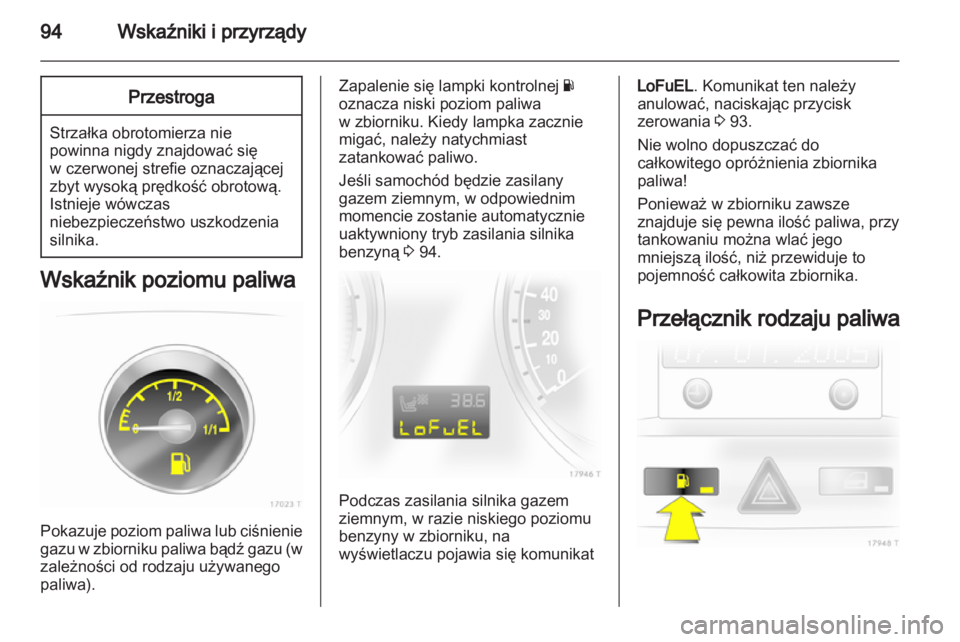 OPEL ZAFIRA 2011.5  Instrukcja obsługi (in Polish) 