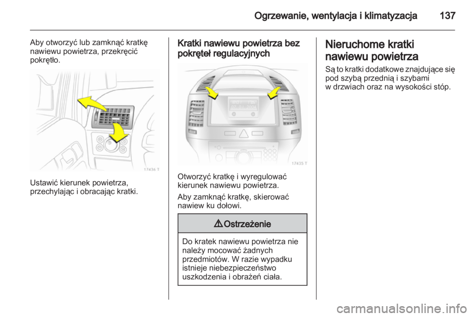 OPEL ZAFIRA 2012  Instrukcja obsługi (in Polish) 