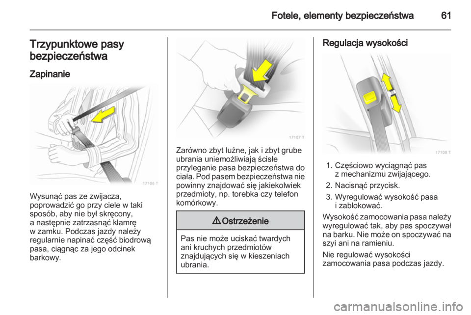 OPEL ZAFIRA 2012  Instrukcja obsługi (in Polish) 