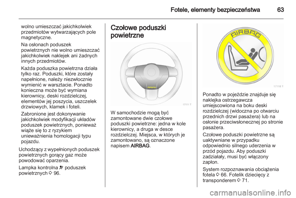 OPEL ZAFIRA 2013  Instrukcja obsługi (in Polish) 
