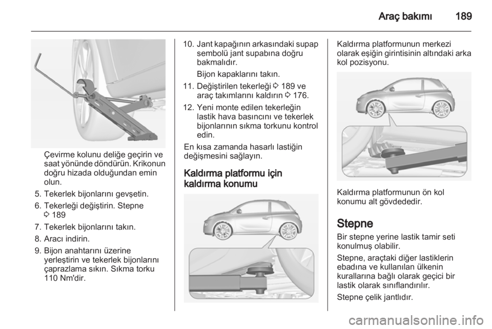 OPEL ADAM 2013.5  Sürücü El Kitabı (in Turkish) 