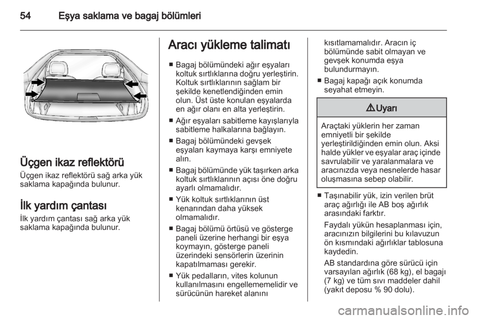 OPEL AMPERA 2012  Sürücü El Kitabı (in Turkish) 