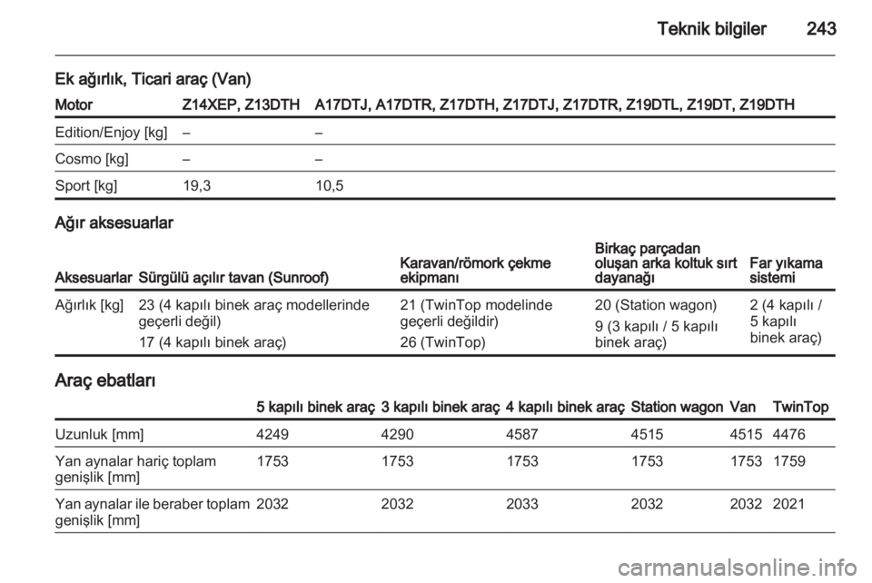 OPEL ASTRA H 2010.5  Sürücü El Kitabı (in Turkish) 