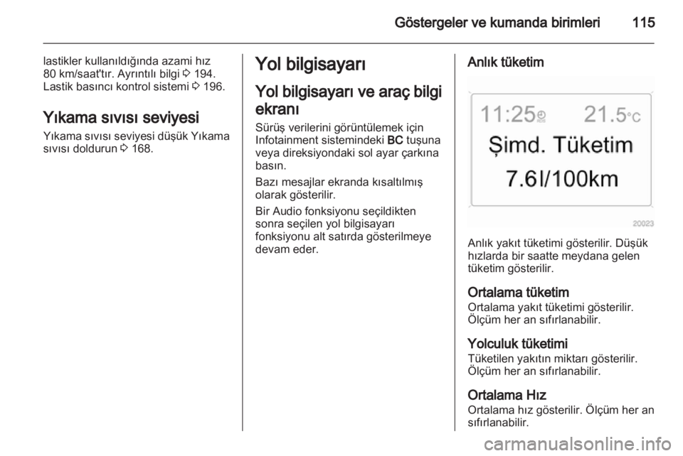 OPEL ASTRA H 2013  Sürücü El Kitabı (in Turkish) 