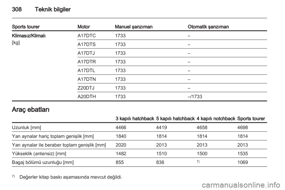 OPEL ASTRA J 2013  Sürücü El Kitabı (in Turkish) 
