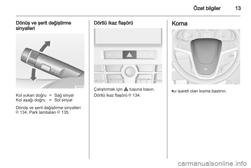 OPEL ASTRA J HB5 & ST 2012  Sürücü El Kitabı (in Turkish) 