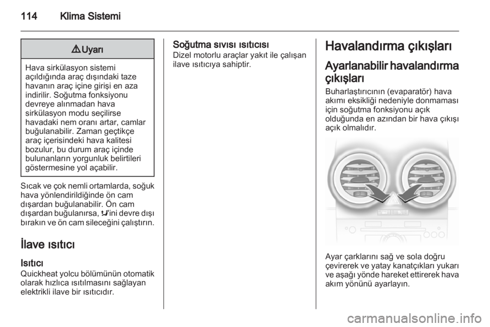 OPEL CORSA 2011.5  Sürücü El Kitabı (in Turkish) 