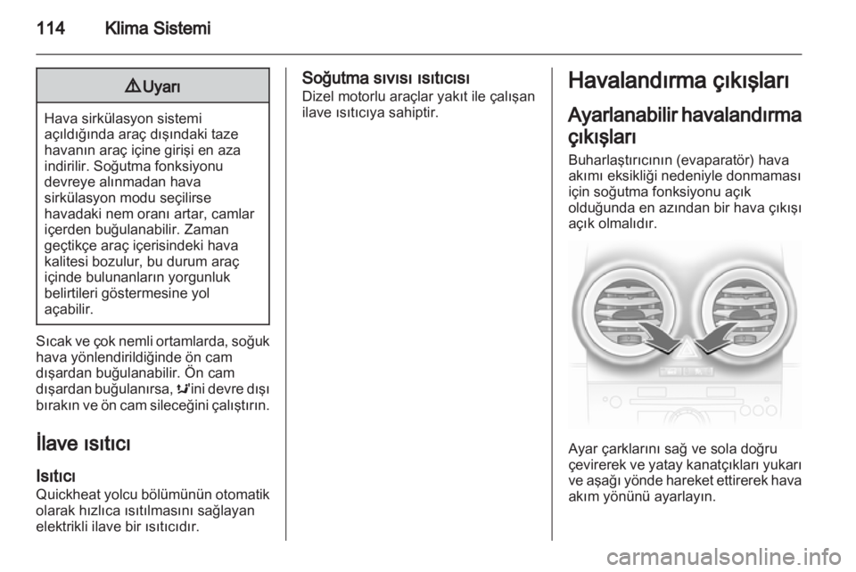 OPEL CORSA 2012.5  Sürücü El Kitabı (in Turkish) 