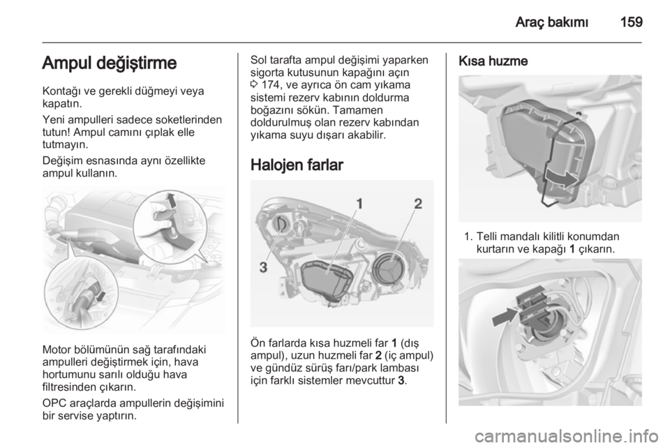 OPEL CORSA 2013.5  Sürücü El Kitabı (in Turkish) 