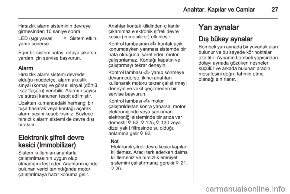 OPEL CORSA 2013.5  Sürücü El Kitabı (in Turkish) 