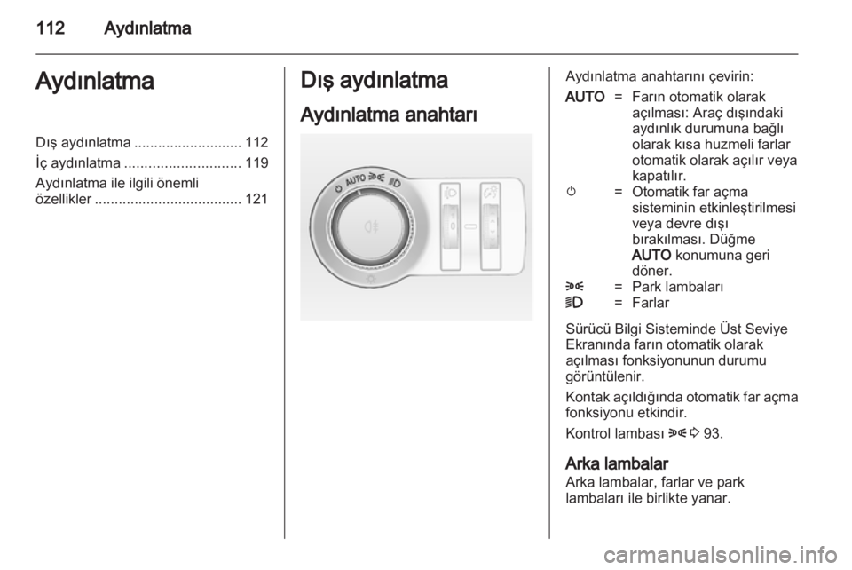 OPEL INSIGNIA 2012  Sürücü El Kitabı (in Turkish) 
