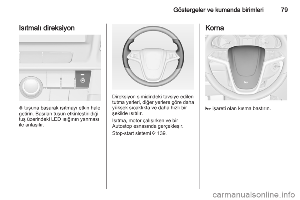 OPEL INSIGNIA 2012.5  Sürücü El Kitabı (in Turkish) 