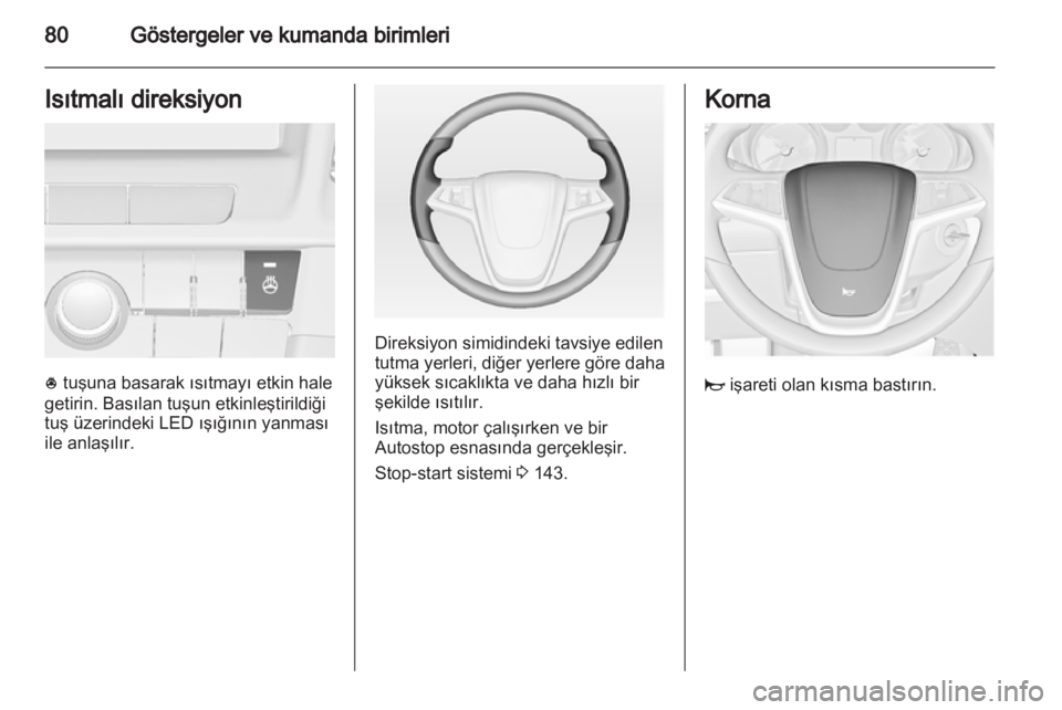 OPEL INSIGNIA 2013  Sürücü El Kitabı (in Turkish) 