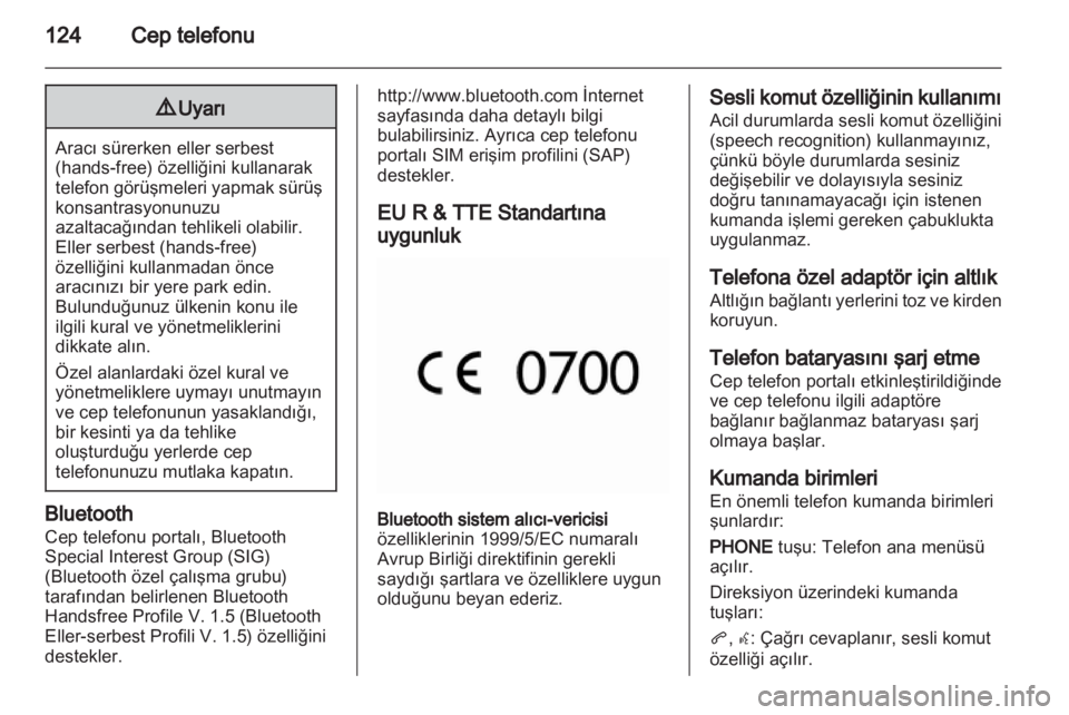 OPEL MERIVA 2012  Bilgi ve Eğlence Sistemi Kılavuzu (in Turkish) 