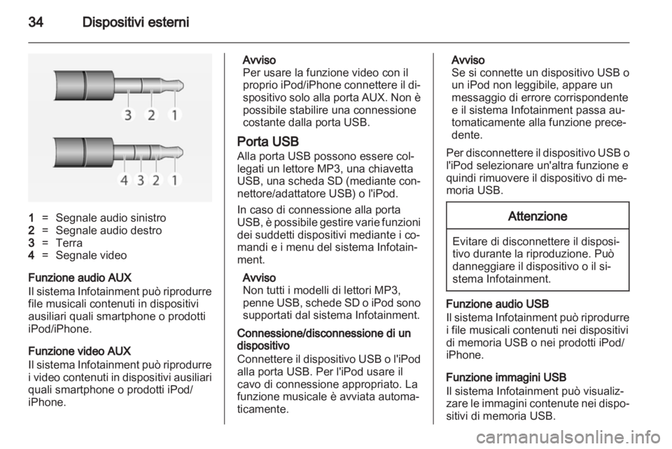 OPEL ADAM 2013  Manuale del sistema Infotainment (in Italian) 