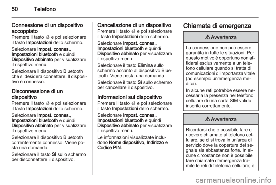 OPEL ADAM 2013  Manuale del sistema Infotainment (in Italian) 