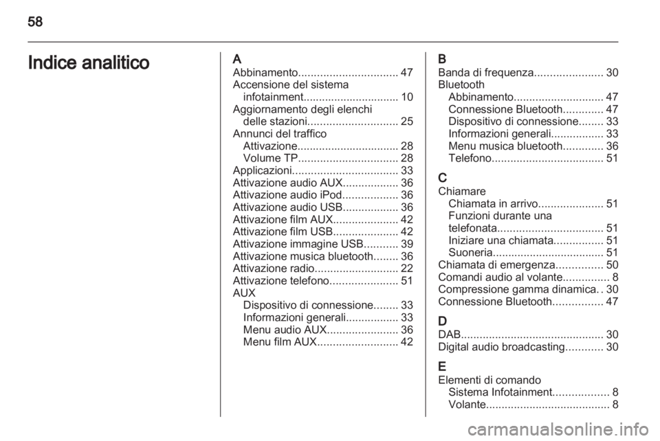 OPEL ADAM 2013  Manuale del sistema Infotainment (in Italian) 