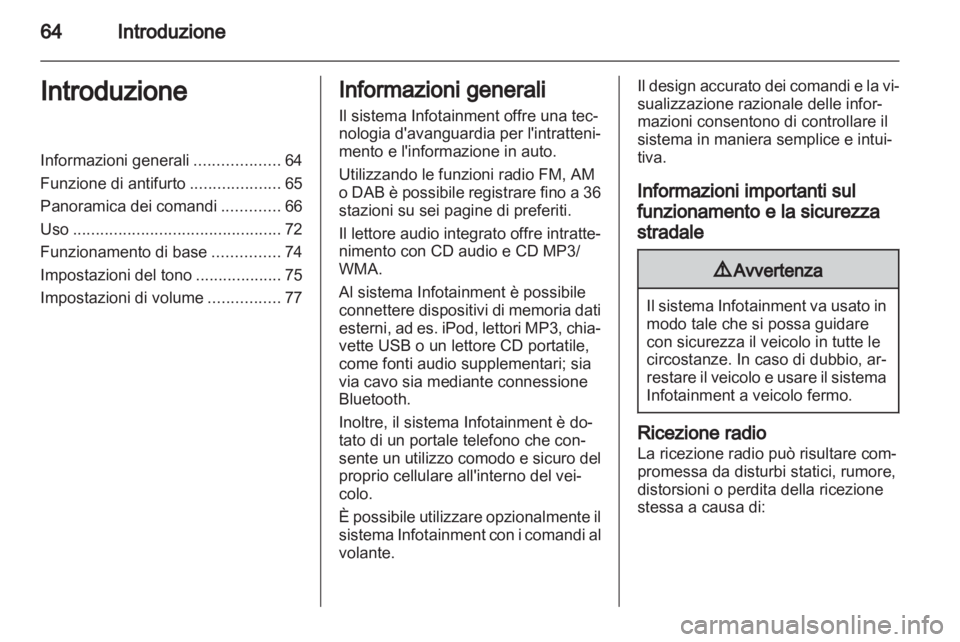 OPEL ADAM 2013  Manuale del sistema Infotainment (in Italian) 