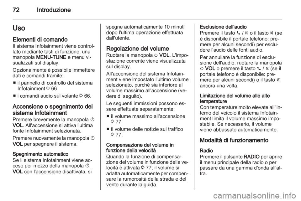 OPEL ADAM 2013  Manuale del sistema Infotainment (in Italian) 