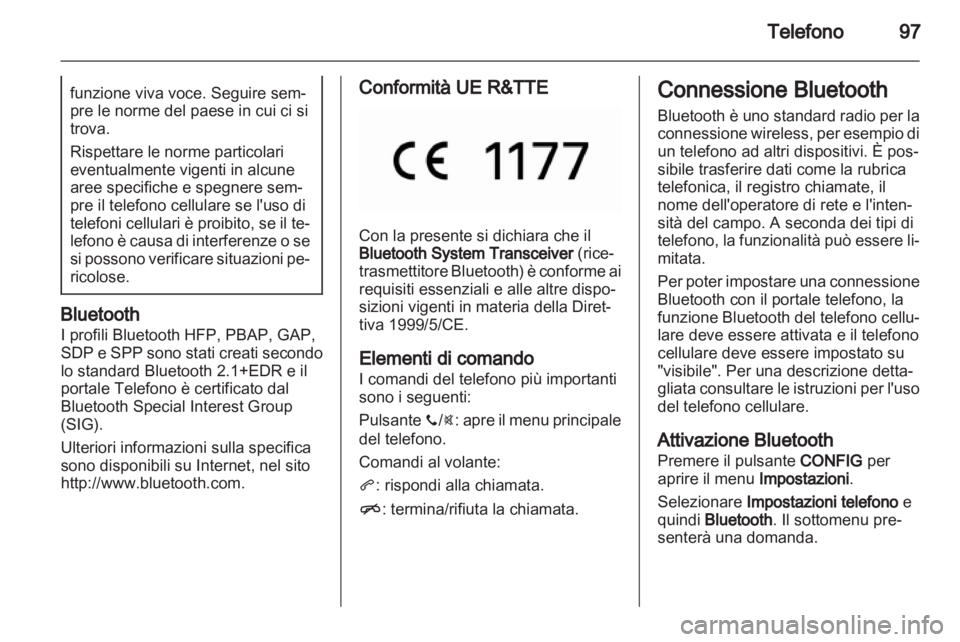 OPEL ADAM 2013  Manuale del sistema Infotainment (in Italian) 