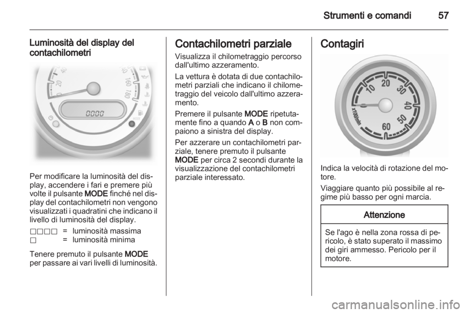 OPEL AGILA 2011  Manuale di uso e manutenzione (in Italian) 