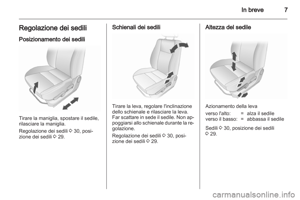 OPEL AGILA 2011  Manuale di uso e manutenzione (in Italian) 