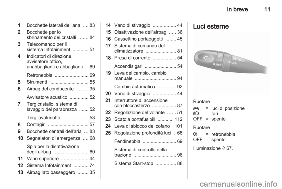 OPEL AGILA 2012  Manuale di uso e manutenzione (in Italian) 