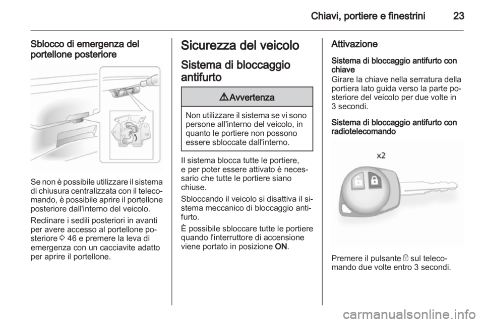OPEL AGILA 2012  Manuale di uso e manutenzione (in Italian) 