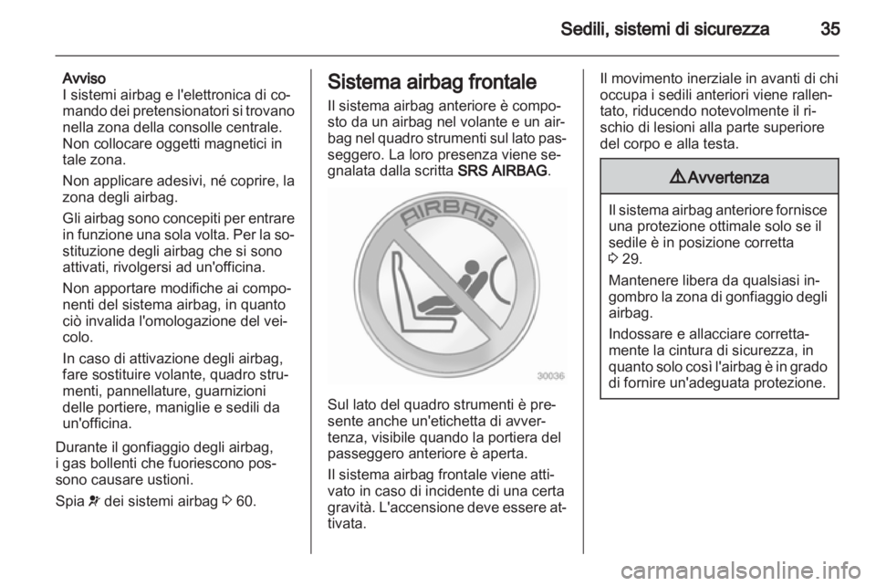 OPEL AGILA 2012  Manuale di uso e manutenzione (in Italian) 