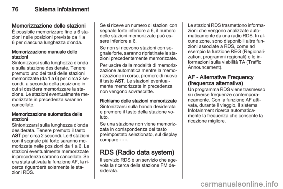 OPEL AGILA 2012  Manuale di uso e manutenzione (in Italian) 