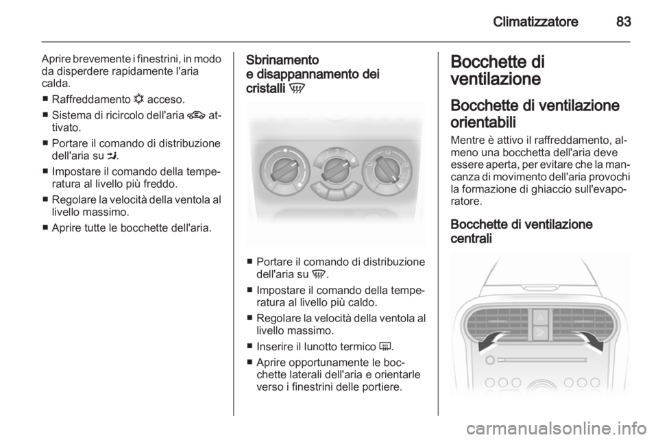 OPEL AGILA 2012  Manuale di uso e manutenzione (in Italian) 