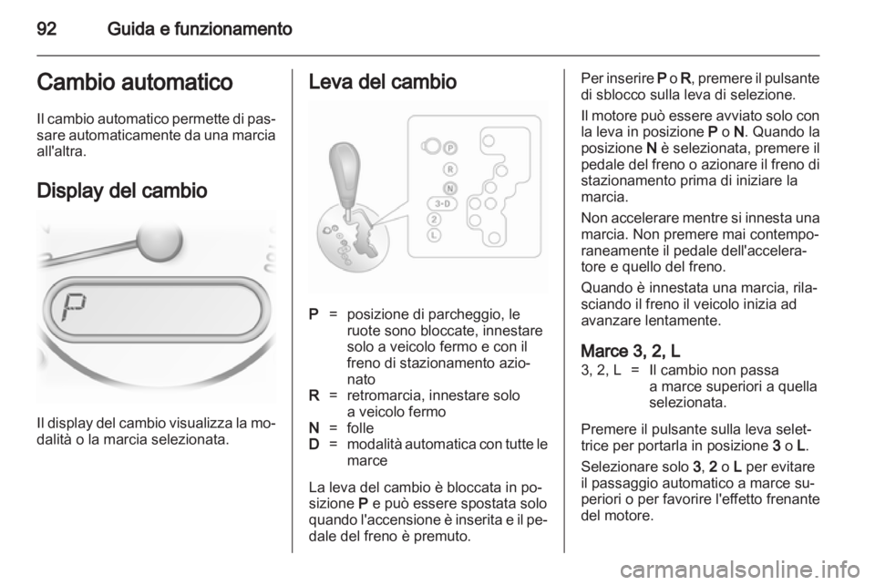 OPEL AGILA 2012  Manuale di uso e manutenzione (in Italian) 