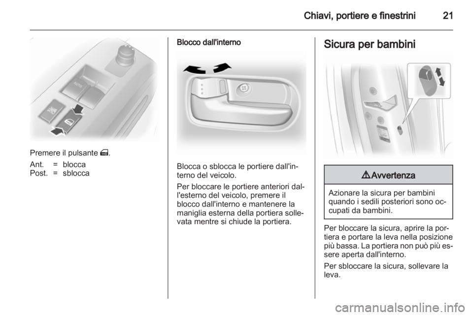 OPEL AGILA 2012.5  Manuale di uso e manutenzione (in Italian) 