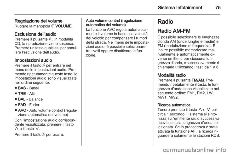 OPEL AGILA 2012.5  Manuale di uso e manutenzione (in Italian) 