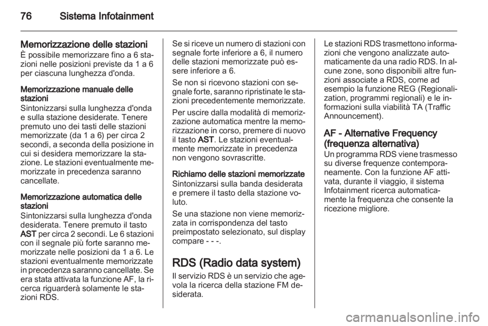 OPEL AGILA 2012.5  Manuale di uso e manutenzione (in Italian) 