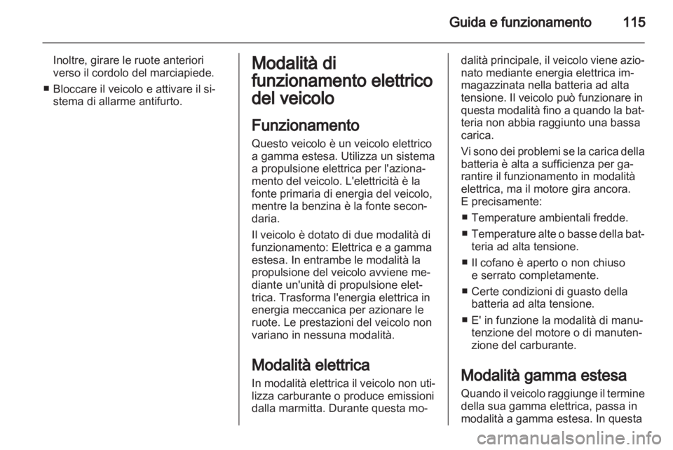 OPEL AMPERA 2012  Manuale di uso e manutenzione (in Italian) 
