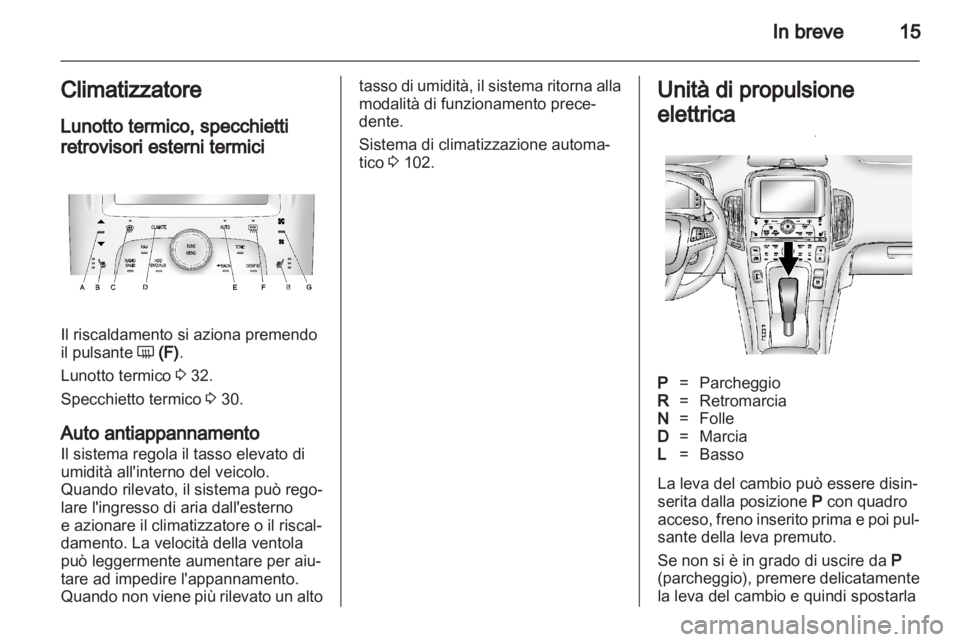 OPEL AMPERA 2012  Manuale di uso e manutenzione (in Italian) 