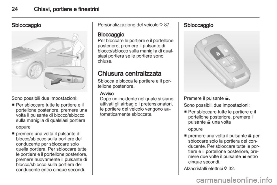 OPEL AMPERA 2012.5  Manuale di uso e manutenzione (in Italian) 