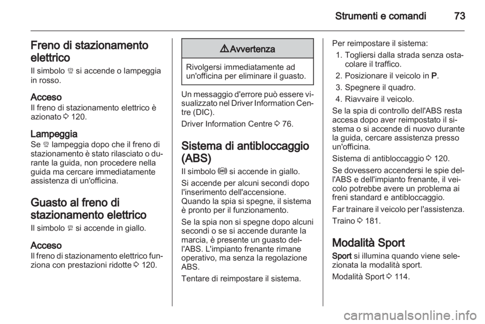 OPEL AMPERA 2012.5  Manuale di uso e manutenzione (in Italian) 