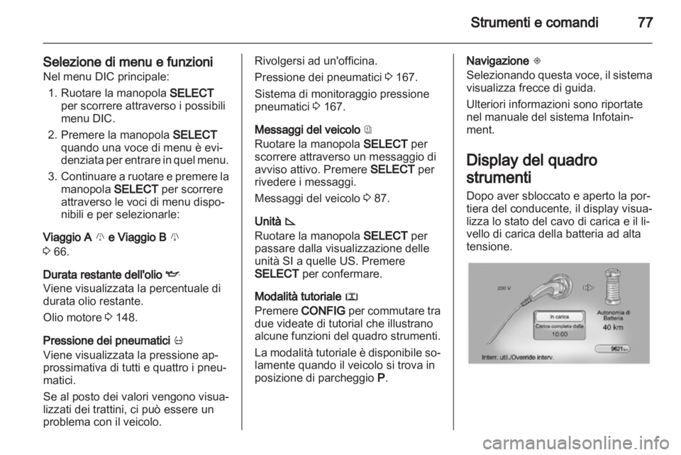 OPEL AMPERA 2012.5  Manuale di uso e manutenzione (in Italian) 