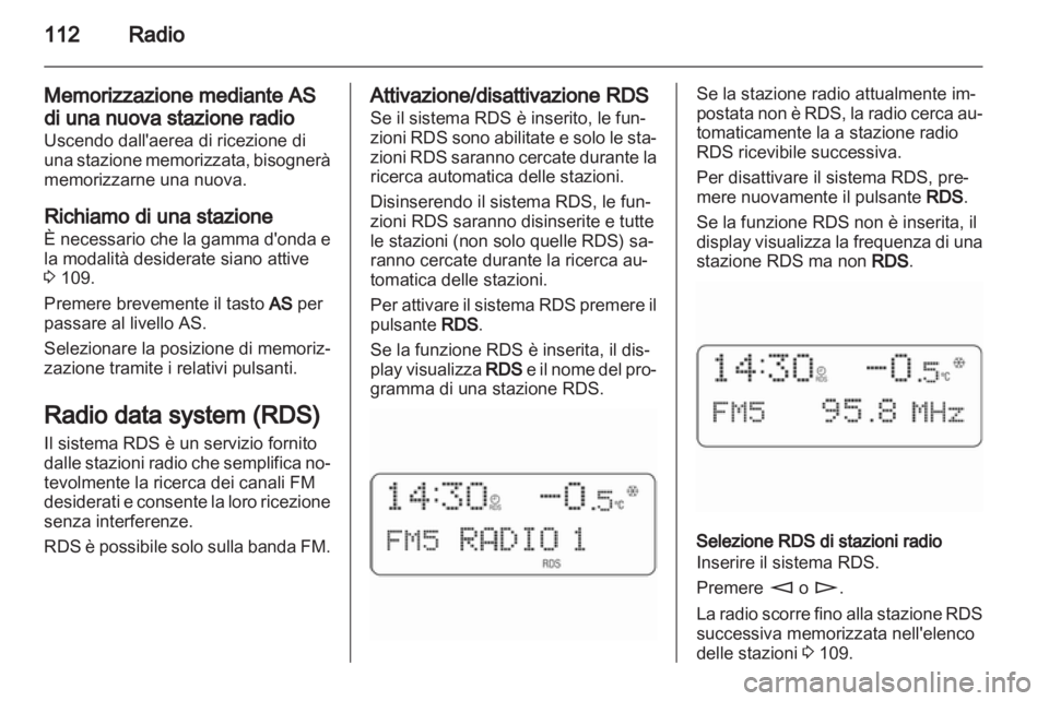 OPEL ANTARA 2012  Manuale del sistema Infotainment (in Italian) 