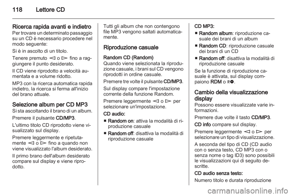 OPEL ANTARA 2012  Manuale del sistema Infotainment (in Italian) 