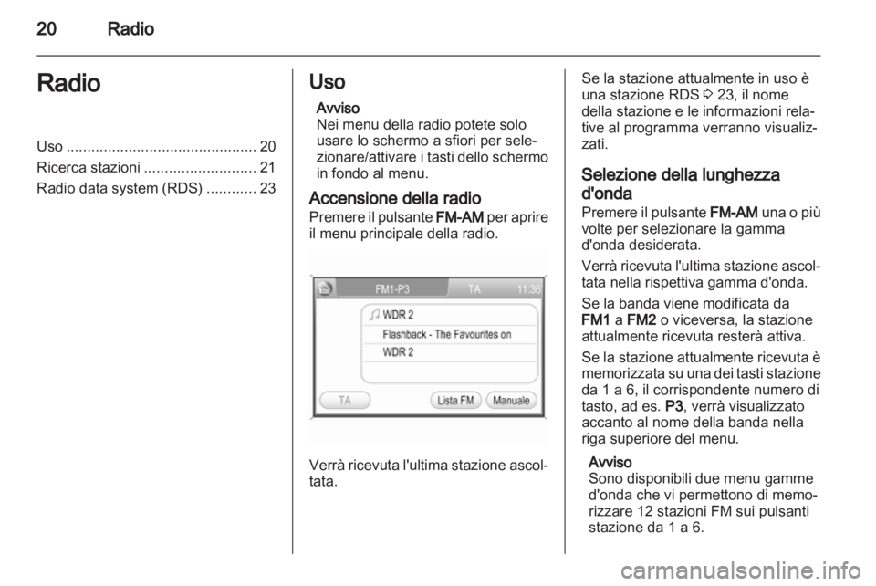 OPEL ANTARA 2012  Manuale del sistema Infotainment (in Italian) 