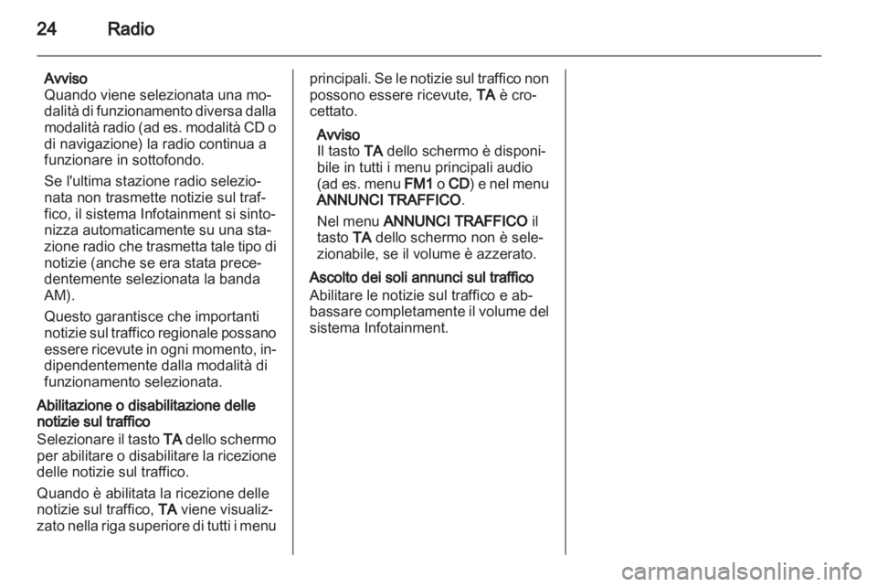 OPEL ANTARA 2012  Manuale del sistema Infotainment (in Italian) 