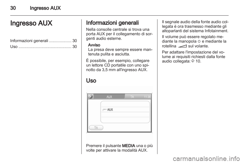 OPEL ANTARA 2012  Manuale del sistema Infotainment (in Italian) 