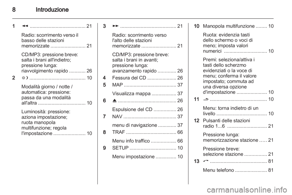 OPEL ANTARA 2012  Manuale del sistema Infotainment (in Italian) 