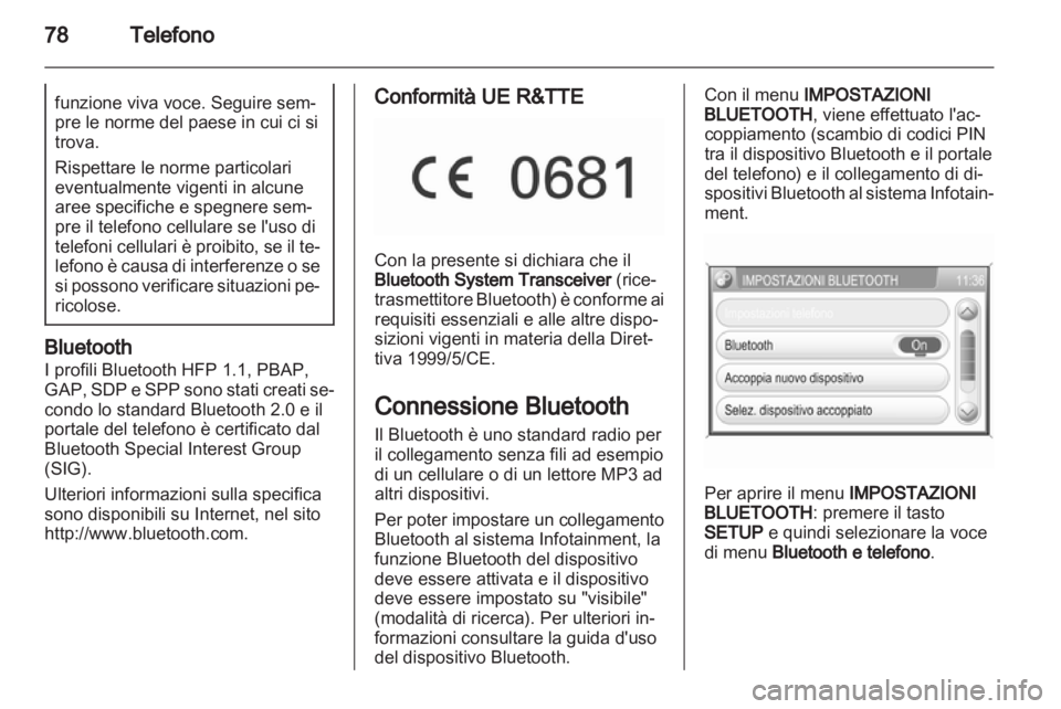 OPEL ANTARA 2012  Manuale del sistema Infotainment (in Italian) 