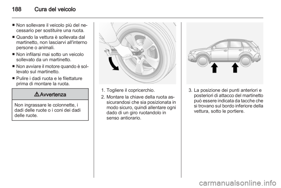 OPEL ANTARA 2012.5  Manuale di uso e manutenzione (in Italian) 