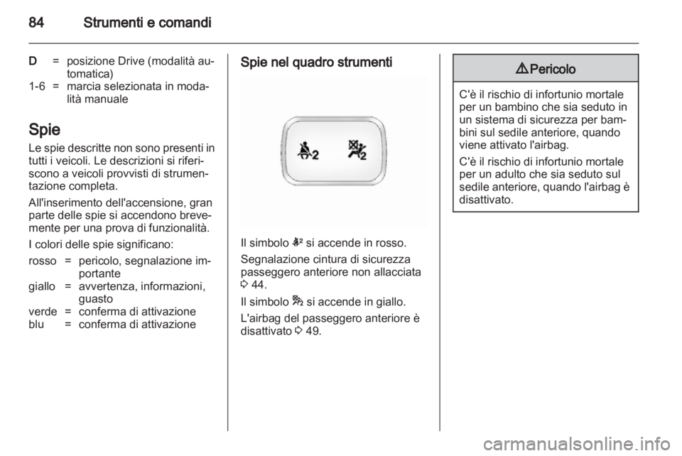 OPEL ANTARA 2012.5  Manuale di uso e manutenzione (in Italian) 