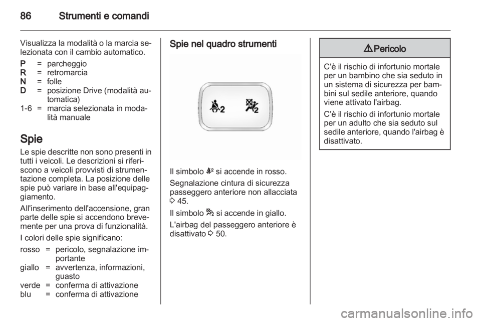 OPEL ANTARA 2013.5  Manuale di uso e manutenzione (in Italian) 
